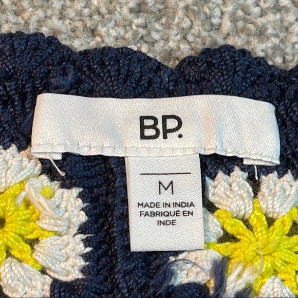 BP Crochet Crop Camisole In Navy Blazer Daisy Size M - Picture 3 of 8